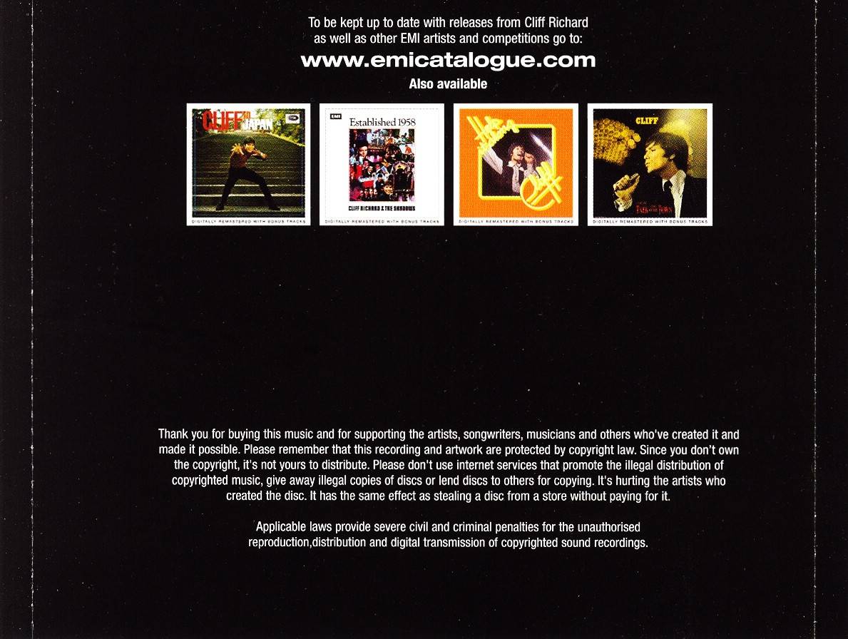 Cliff Richard Small Corners : Back